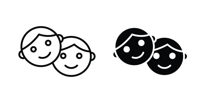 Kids and child friendly icon vector design and illustration.