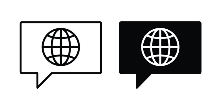 Language icon vector design and illustration.