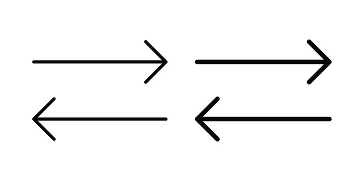 Left right direction icon vector design and illustration.