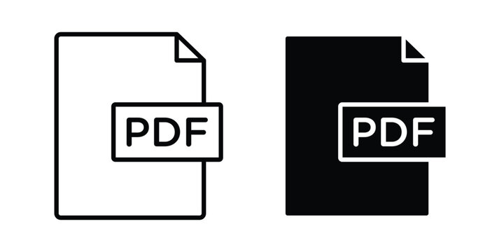 PDF file icon vector design and illustration.