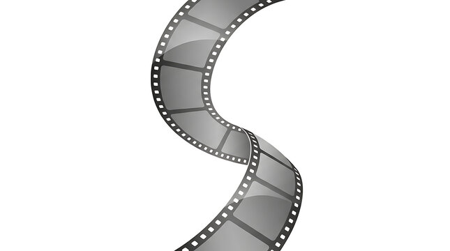 Wavy gray strip with perforations on white background