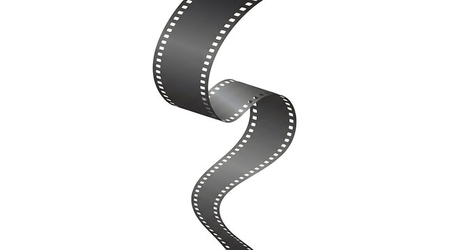 Wavy dark gray strip with perforations cinema reel