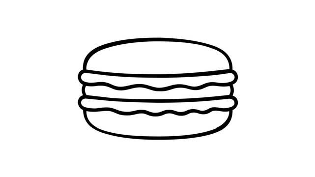 Tasty sweet dessert vector illustration presenting a beautifully decorated baked good with colorful frosting and elegant details ideal for modern bakery branding and versatile food graphic design.