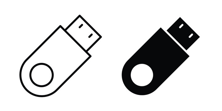 Usb icon vector design and illustration.