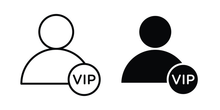 VIP person icon vector design and illustration.