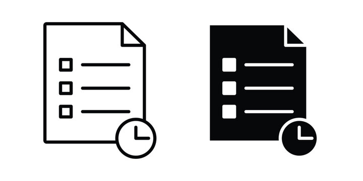 Waiting list icon vector design and illustration.