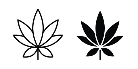 Fototapeta premium Weed icon vector design and illustration.
