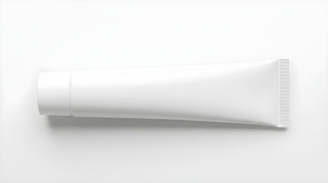 Whitening Toothpaste Tube On White Solid Background, Featuring Fresh Mint Formula, Bright Smile Concept, Dental Hygiene Product, And Modern Clean Packaging Design