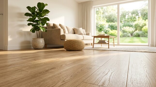 Modern British residence interior featuring stylish laminate flooring.