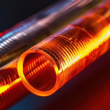 Detailed closeup shot of glowing heatpipe with Canon EOS R5