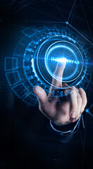 Fototapeta premium Industry 4.0 Cloud computing, physical systems, IOT, cognitive computing industry.