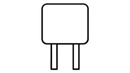 Fototapeta na wymiar Clean and scalable vector icon illustration representing a basic electronics power component suitable for electrical engineering projects digital technology platforms and minimalist flat design