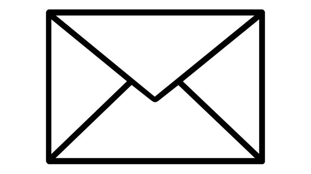 Beautiful vector icon illustration representing traditional postal mail delivery service, perfect for corporate communication, clean minimalist web design, and scalable UI element projects.