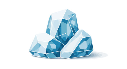 Blue crystal cluster gemstone mineral. © Awaludin