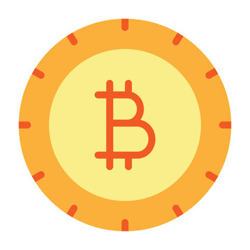 Cryptocurrency Coin Vector Flat Icon Design