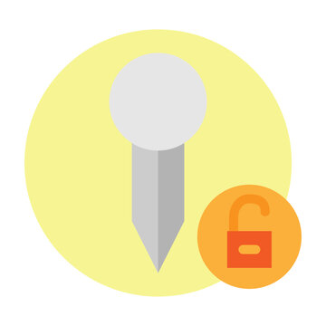 Public Key Vector Flat Icon Design