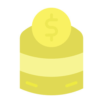 Staking Coin Vector Flat Icon Design