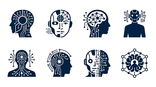 Brain with circuits and technology inside.