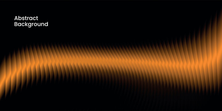 Abstract background with orange glowing wave lines pattern vector illustration