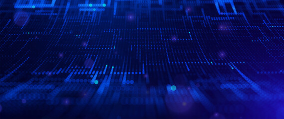 Obraz premium Cutting Edge AI Data Flow in Digital Technology Abstract Illustration - Tech Industry Backdrop with Lines and Patterns Emphasizing Seamless Integration. Tech Background Vector.
