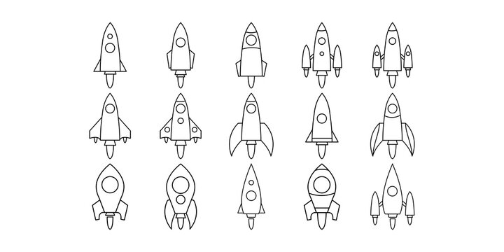 Hand Drawn Rocket Doodle