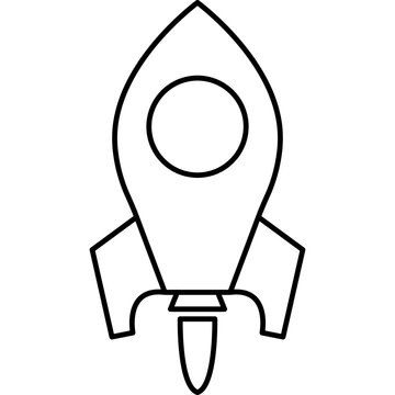 Hand Drawn Rocket Doodle