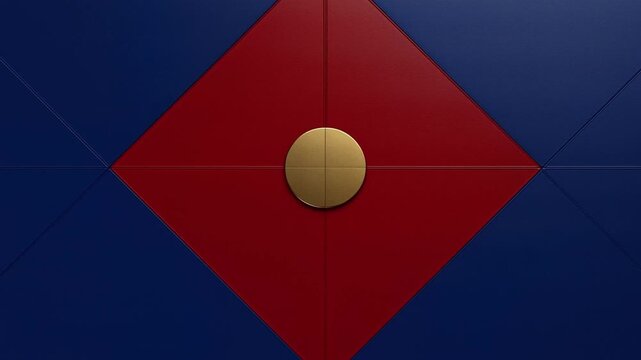紺色の契約パズル基盤と中央に嵌合する真鍮チップおよび紅色の真俯瞰映像