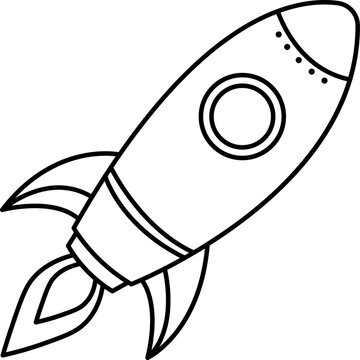 Hand Drawn Rocket Doodle