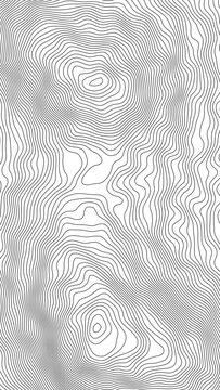 Vertical Topographic Map Contour Line Pattern Background Vector Illustration