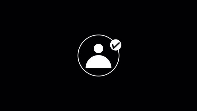  "ID" Identification  with Approved Icon. Verified ID Concept Animation Video  in transparent background in 4K animation with alpha channel  ID Identification animation 