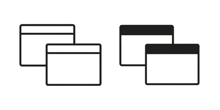 Set of Two Minimalist Window Interface Icons