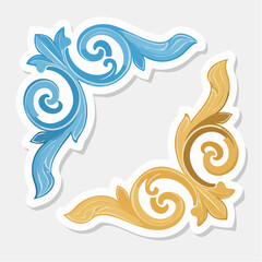 Fototapeta premium Ornate Scrollwork Corner Embellishments