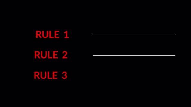 3 rules animation rule 1 rule 2 rule 3 animation in transparent background in 4K animation with alpha channel 3 rules animation 