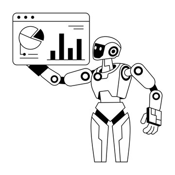 A Glyph style illustration of a data analytics