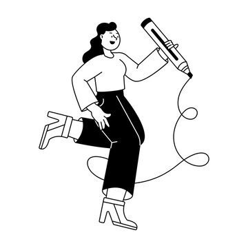 A Glyph style illustration showing creative education