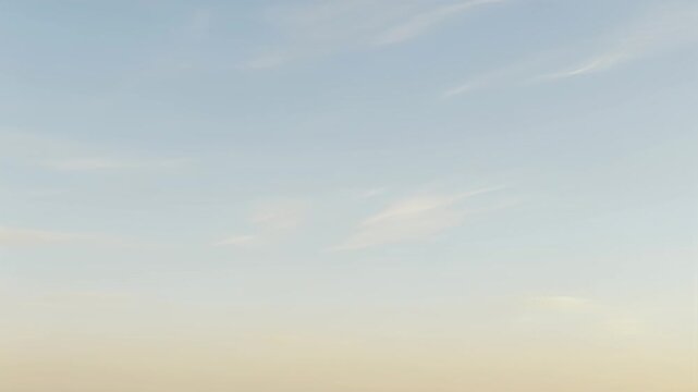 sunset sky over horizon, soft clouds, pastel gradient