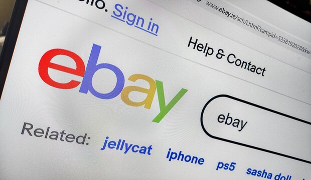 a computer screen with ebay website displayed