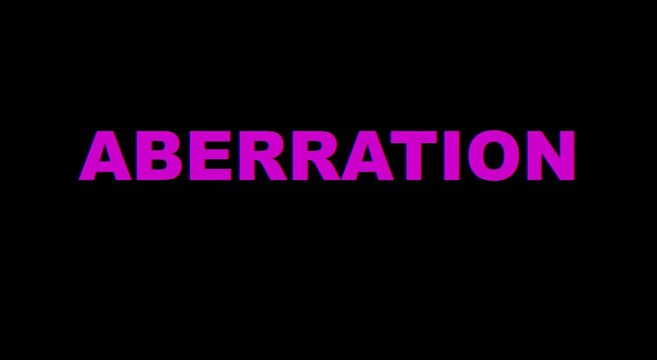Aberration text effect animation with glitch style and neon animation