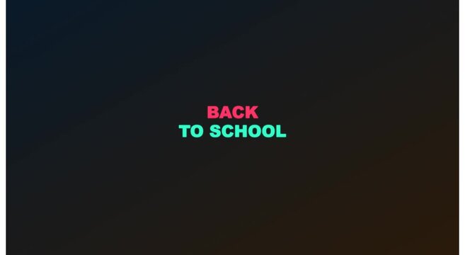 Back to school animated typography motion title sequence animation