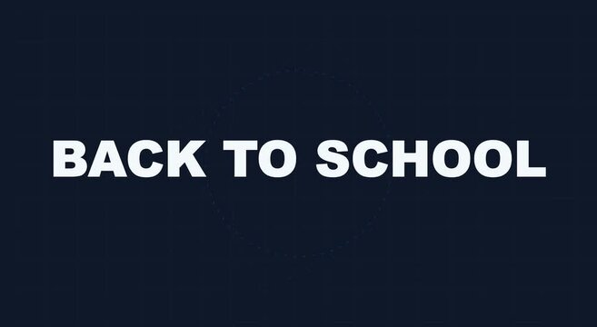 Back to school animated typography motion title sequence animation