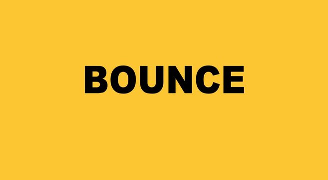 Bounce text animation kinetic typography motion yellow animation