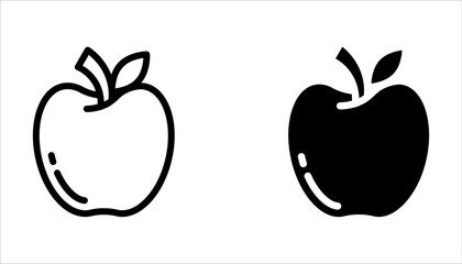 Apple icon set. Apple vector icon. apple symbols for your web on white background © NAPISAH