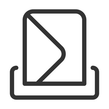 Drop letter pixel perfect linear ui icon. Send envelope. Express mail and delivery. GUI, UX design. Outline isolated user interface element for app and web. Editable stroke. Arial font used