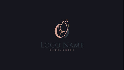 Obraz premium Minimalist Butterfly Logo Design Template