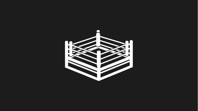 Minimalist Boxing Ring Vector Icon