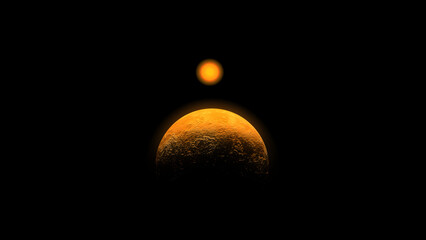 Venus planet and space. 3d illustration © Wublie
