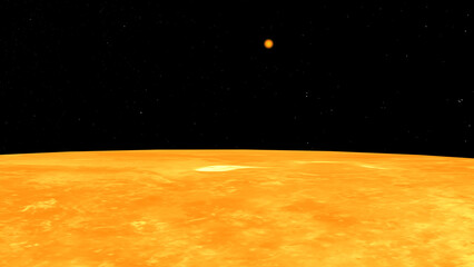 Venus planet and space. 3d illustration © Wublie