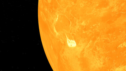 Venus planet and space. 3d illustration © Wublie