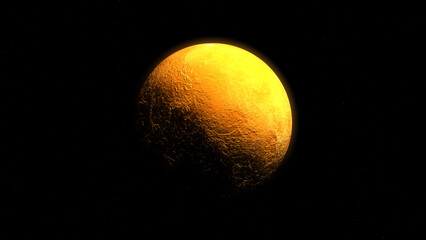 Venus planet and space. 3d illustration © Wublie
