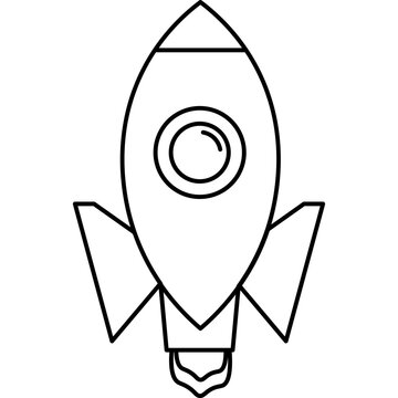 Hand Drawn Rocket Doodle
